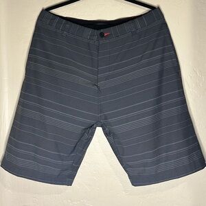 Mens Burnside size 34 board shorts dark grey.